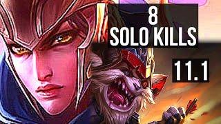 QUINN vs KLED (TOP) | 69% winrate, 8 solo kills, Rank 6 Quinn | BR Master | v11.1