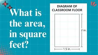 What is the area in square feet of the actual classroom?
