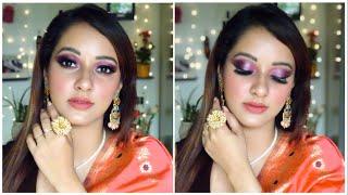 Indian Wedding Guest Makeup Tutorial | Purple Smokey Eyes | Twilight QueenBee