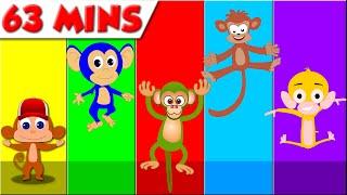 Five Little Monkeys | Nursery Rhymes | Kids Songs