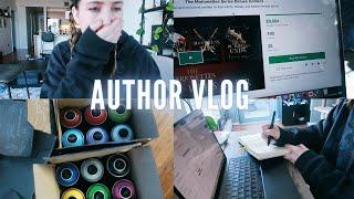 Author vlog // Back to work after 2 weeks off, spray painting books, my Kickstarter is live!