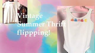 Vintage Thrift flip summer edition #1 DIY tshirt to body suit / swimsuit