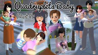 Quadruplets Baby  (Part 8) | Sad Story | Sakura School Simulator