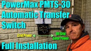 Installation of the PowerMax PMTS-30 Automatic Transfer Switch for my Sump Pump