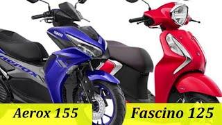 Yamaha Aerox 155 vs Yamaha Fascino 125 | Difference Between Fascino 125 & Aerox 155 | @RajuSNair