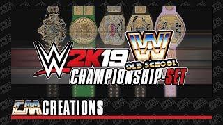 WWE 2K19 WWE OLD SCHOOL CHAMPIONSHIP-SET | CREATION | CatchoMania