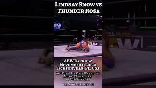 Lindsay Snow vs Thunder Rosa (AEW) [Forerunnerx] 2020 #prowrestling #shorts #fyp #aew