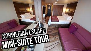 Norwegian Escape Mid-Ship Mini-Suite Cabin Tour November 2019