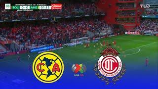 America vs Toluca • LIGA MX CLAUSURA 2022 • PARTIDO COMPLETO GAMEPLAY