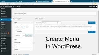 How To Create Menu In WordPress | WordPress Tutorials For Beginners In Hindi