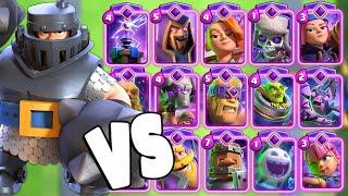 MEGA KNIGHT VS ALL EVOLUTION CARDS - Clash Royale Challenge