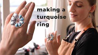 How it's made: handcrafting a unique silver turquoise ring!