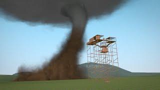 Tornadoes Vs. Destructible Fortress - Garry's Mod Tornado Challenge 9