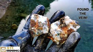 Chalcopyrite Bearing Quartz Boulders Found In A Washed Out Road!