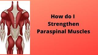 How do I Strengthen Paraspinal Muscles