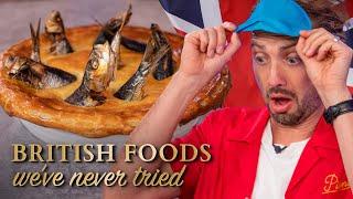 Taste Testing British Foods We've NEVER Tried Before
