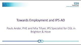 Webinar 15; Homelessness and Roughsleeping towards Employment and IPS AD