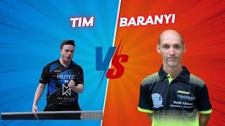 Er hat 100 TTR Punkte mehr  Tim (1965 TTR) VS Baranyi (2071 TTR)