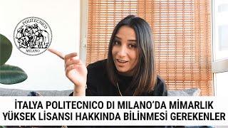 İtalya'da Mimarlık Yüksek Lisansı + Politecnico di Milano