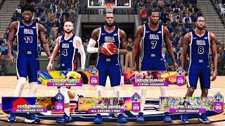 TEAM USA TAKES OVER COMP PRO AM on NBA 2K24 - Steph Curry, LeBron James, Kevin Durant...