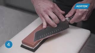 How to use the Norton 1000/3000 grit whetstone to sharpen and light polish blades