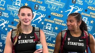 Juliette Whittaker & Roisin Willis after Stanford 1-2 in 2024 NCAA 800