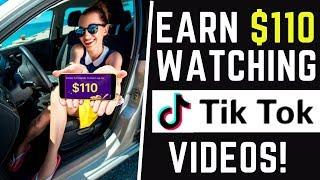 Earn $110 Per Day! MAKE MONEY WATCHING TIK TOK VIDEOS! How To Make Money On Tik Tok 2020 UPDATE 