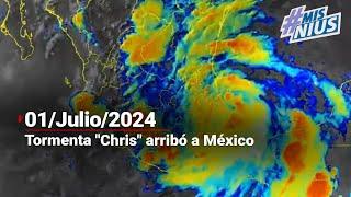 #MisNius | Tormenta tropical "Chris" llegó a México por #Veracruz y el Caribe se prepara por "Beryl"