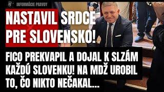 Šimečka takto sa to robí! Fico prekvapil a dojal k slzám každú Slovenku! Nastavil srdce pre