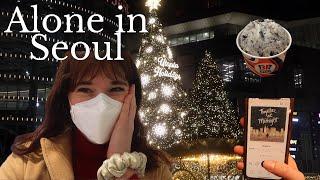 taking myself on a date in Korea  | christmas vibes, times square, shopping VLOG