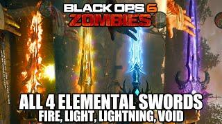 COD Black Ops 6 Zombies - How to Get All 4 Elemental Swords (Fire, Light, Lightning, Void)