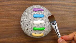 Big but Small Tree Acrylic Painting on Stone｜Step by Step #888｜Painted Rocks｜Satisfying