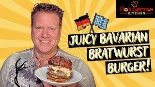 German Bratwurst sensation! The juicy and tasty Bratwurst Burger from Bavaria.