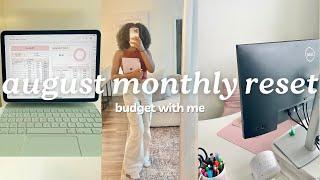 MONTHLY RESET | AUGUST BUDGET | Budget With Me | How to Budget for Beginners | MONETS MONEY