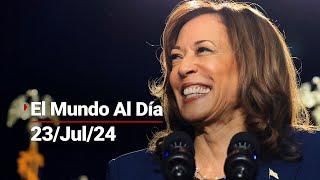 #ElMundoAlDía 23/jul/24 | Kamala Harris celebra su primer evento como candidata presidencial