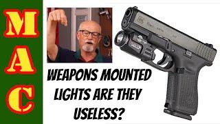 Are lights useless on defensive handguns? Ken Hackathorn comments.