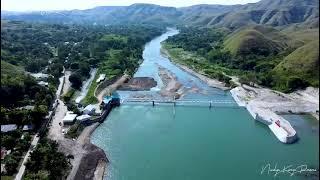 keindahan Bendungan lambanapu dari udara - sumba timur (ntt)