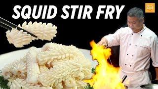 How To Cook Perfect Stir Fry Squid l 油爆魷魚卷