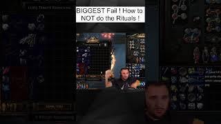 BIGGEST Fail ! How to not do the Rituals on POE ! #shorts #poe #twitch #bigmoment #clip #fail