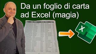 EM199 Come esportare una tabella da un foglio cartaceo ad Excel (Magia)