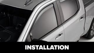 Front WeatherTech Side Window Deflector Installation with Window Completely Down