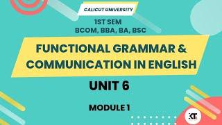 Calicut University |1st sem| Functional Grammar| 6 th unit| Affirmative and negative sentences|