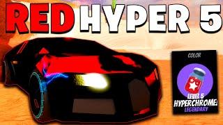 Getting a LEVEL 5 RED HYPERCHROME in Roblox Jailbreak