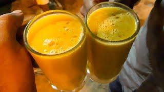 MANGO JUICE | Summer Street Drink | Ice Mango Milk Shake Street Drink Of Karachi Pakistan Jus Mangga