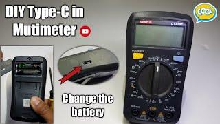 How to convert AAA battery to LI-ION battery in Mutimeter using Type-C