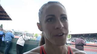 Jenny Simpson tries to make field run hard last 400, finishes 3rd in 1500