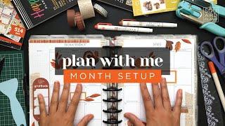 NOVEMBER PLAN WITH ME :: Monthly Layout & Overview Pages Setup in a Classic Happy Planner