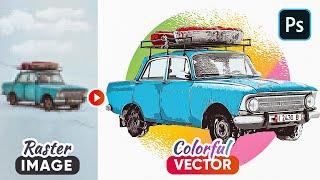 How to Vectorize an Image? 1-MINUTE Image to Vector Photoshop Tutorial