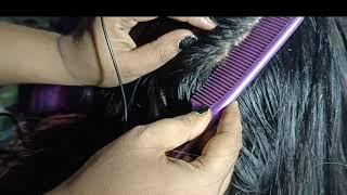 Asmr  relaxing scalp check for sleeping  satisfying video 