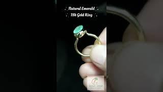 Discover unmatched sophistication with this 18K gold natural emerald ring #emerald #jewellery #gems